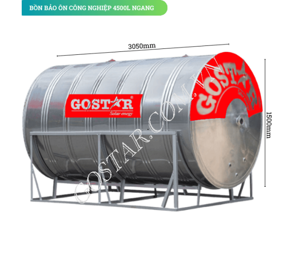 Bồn bảo ôn công nghiệp 4500L ngang Gostar
