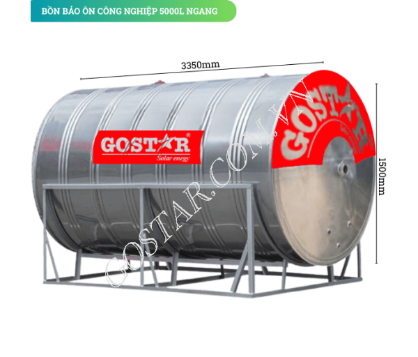 Bồn bảo ôn công nghiệp 5000L ngang Gostar