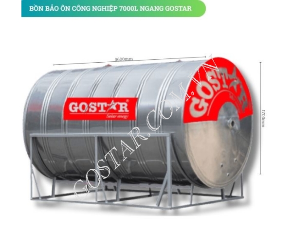 Bồn Bảo Ôn Công Nghiệp 7000L Ngang GOSTAR
