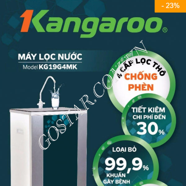 Máy lọc nước Kangaroo 9 lõi vỏ tủ VTU KG19G4MK