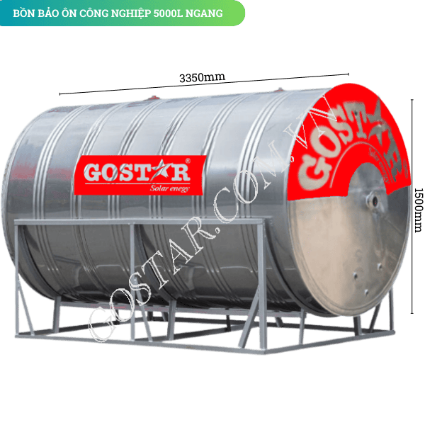 Bồn bảo ôn công nghiệp 5000L ngang Gostar