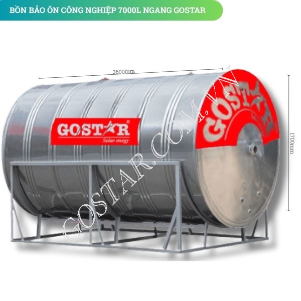 Bồn Bảo Ôn Công Nghiệp 7000L Ngang GOSTAR