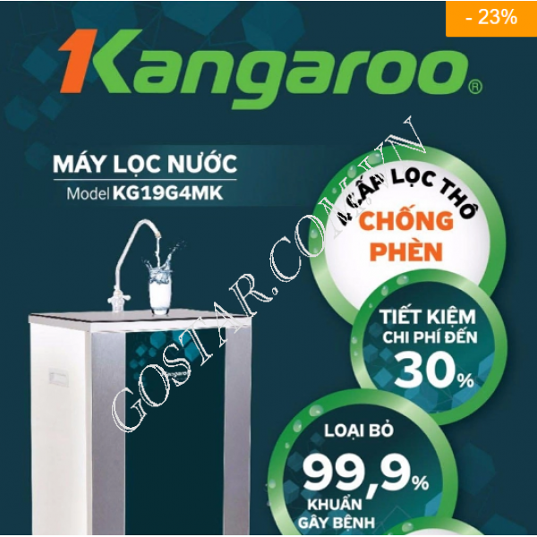 Máy lọc nước Kangaroo 9 lõi vỏ tủ VTU KG19G4MK
