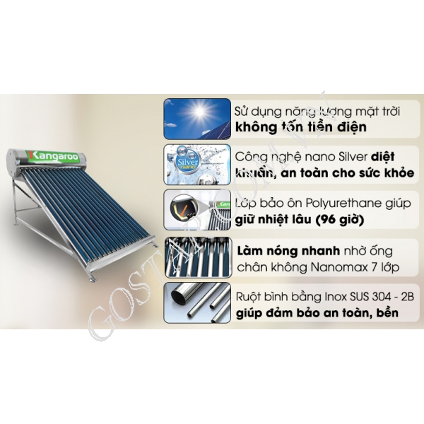 Máy Nước Nóng Năng Lượng Mặt Trời 300L