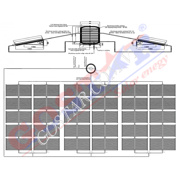 Hệ Thống Nước Nóng Năng Lượng Mặt Trời 15.000L 